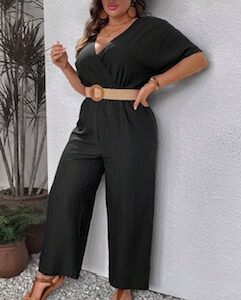 Entero de cuello cruzado de manga murciélago sin cinturón no elasticado