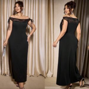 Vestido con detalle de encaje sin mangas y con hombros descubiertos